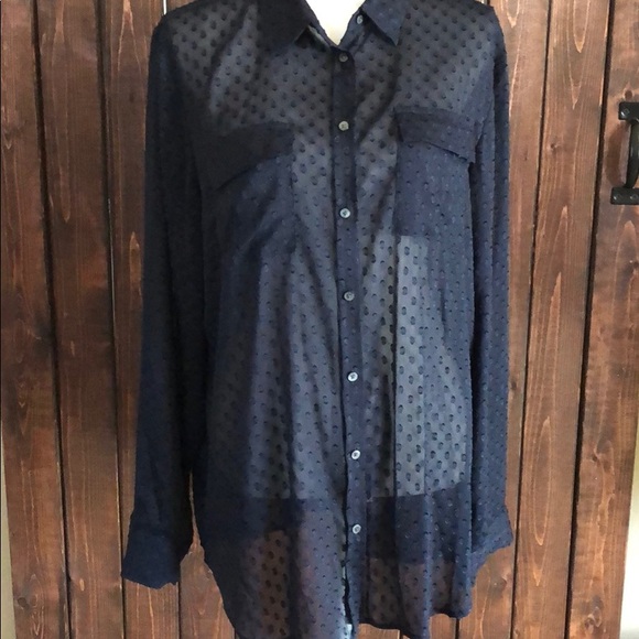 Banana Republic Tops - Banana Republic long sleeve shirt see through